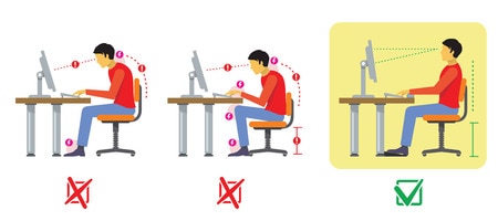 Correcting Bad Desk Posture.