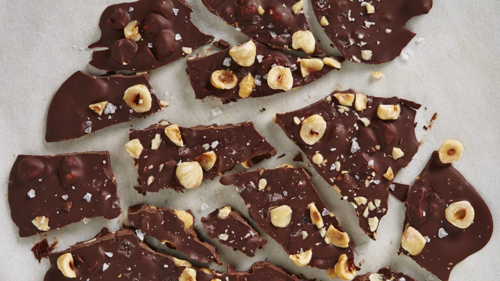 Spicy Orange Hazelnut Chocolate Bark